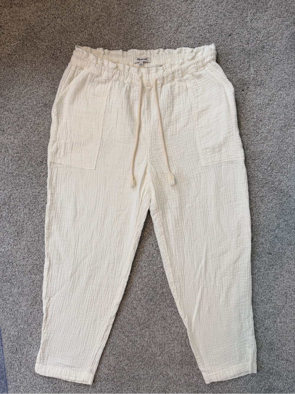 Madewell Ivory Gauze Pants Size Small
